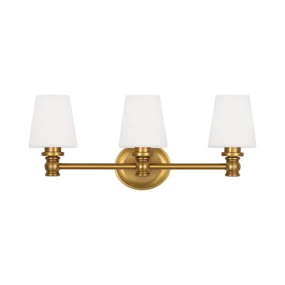 Xavierre Bath Vanity Light in Burnished Brass (3-Light).
