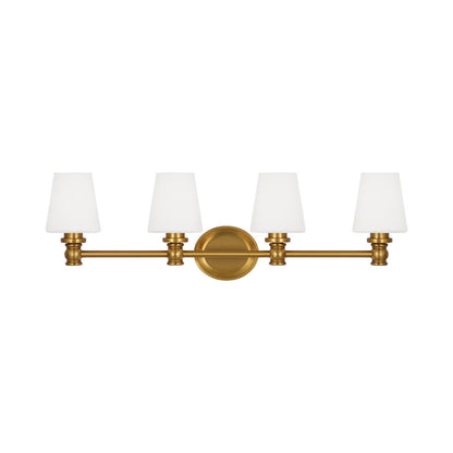 Xavierre Bath Vanity Light in Burnished Brass (4-Light).