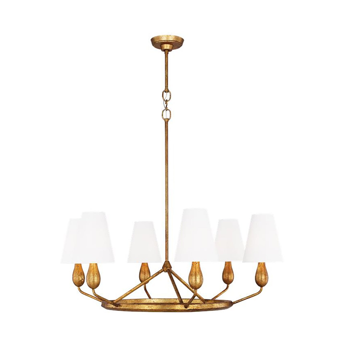 Ziba Chandelier in Antique Gild (6-Light).