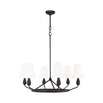 Ziba Chandelier in Aged Iron (6-Light).