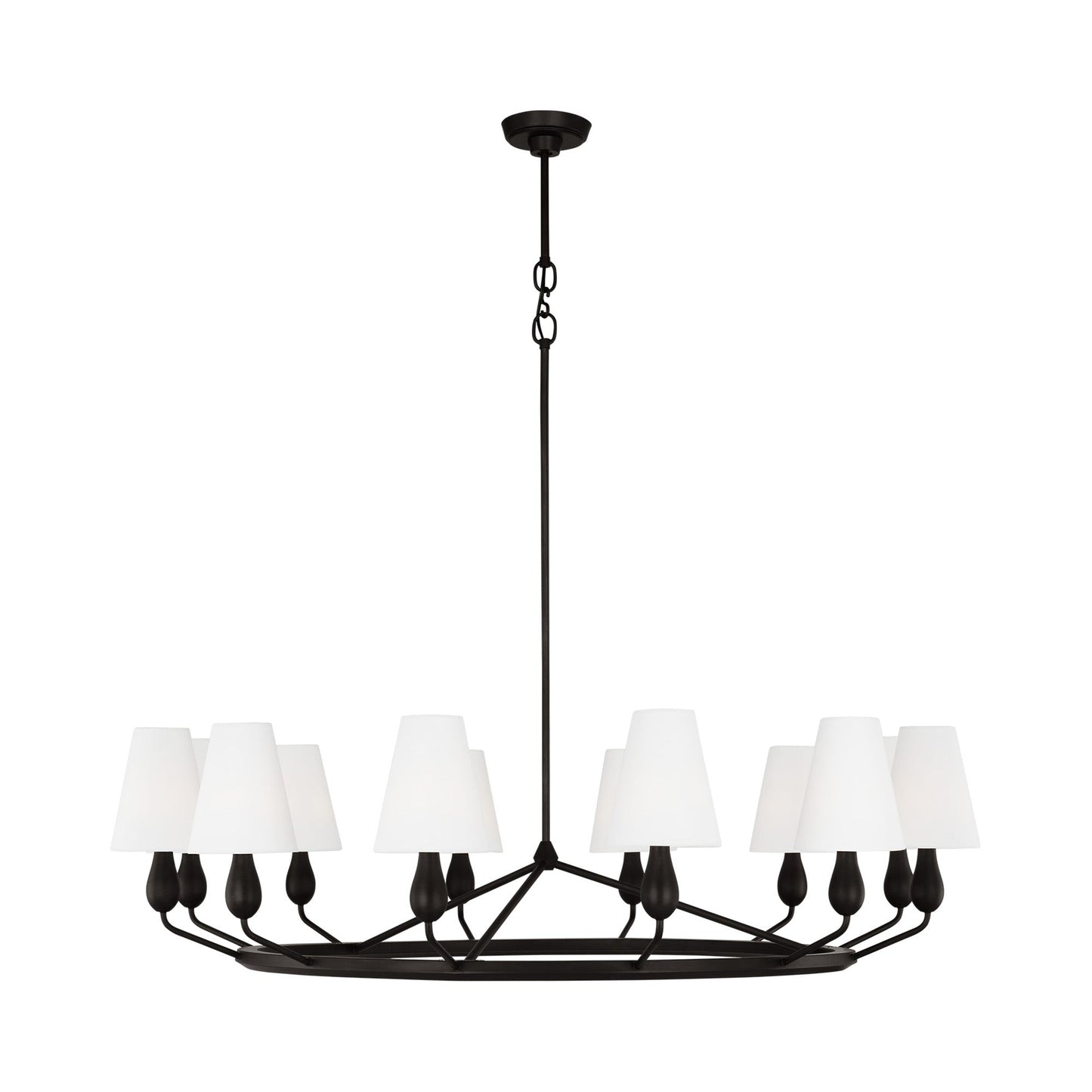Ziba Chandelier in Aged Iron (12-Light).