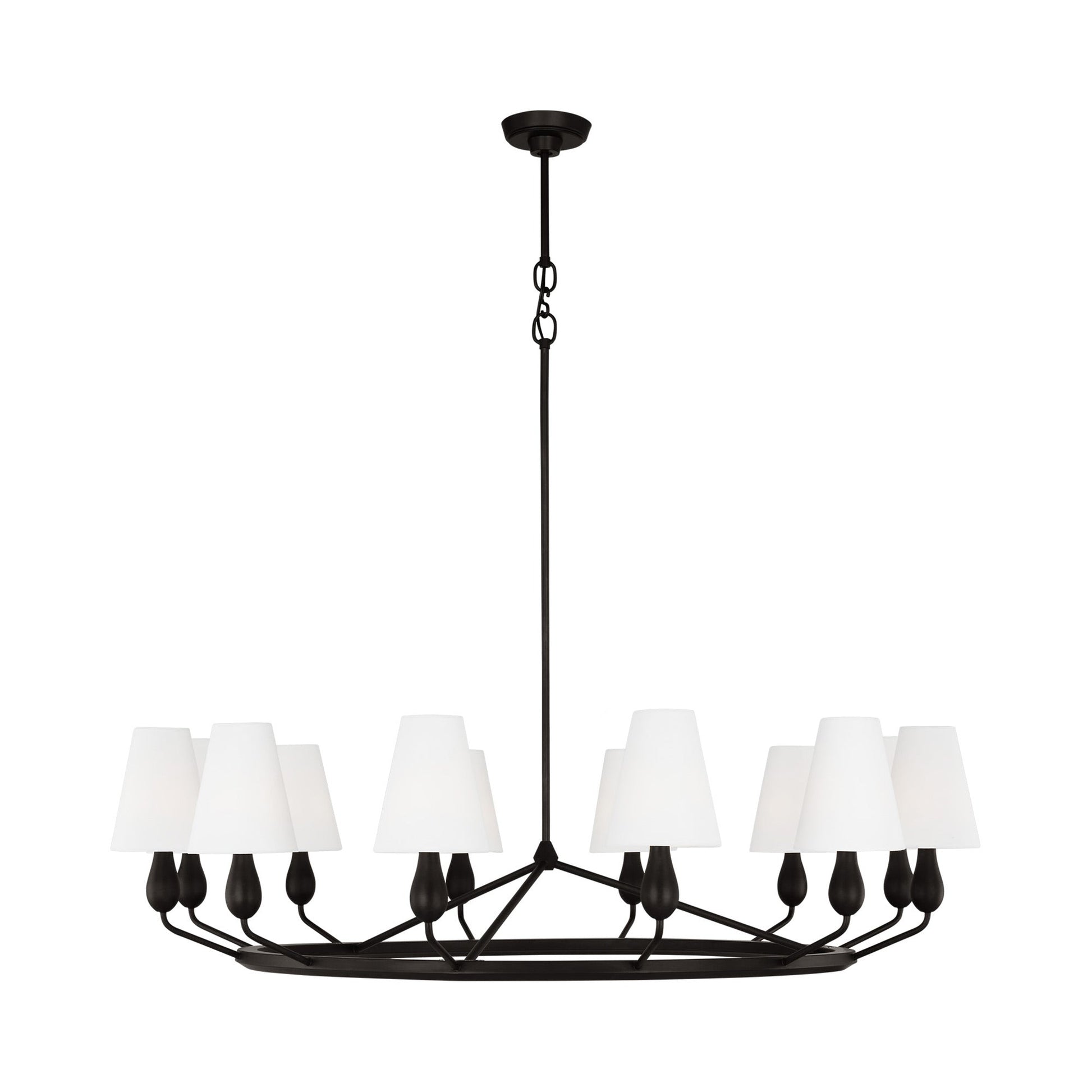 Ziba Chandelier in Aged Iron (12-Light).