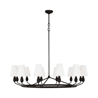Ziba Chandelier in Aged Iron (12-Light).