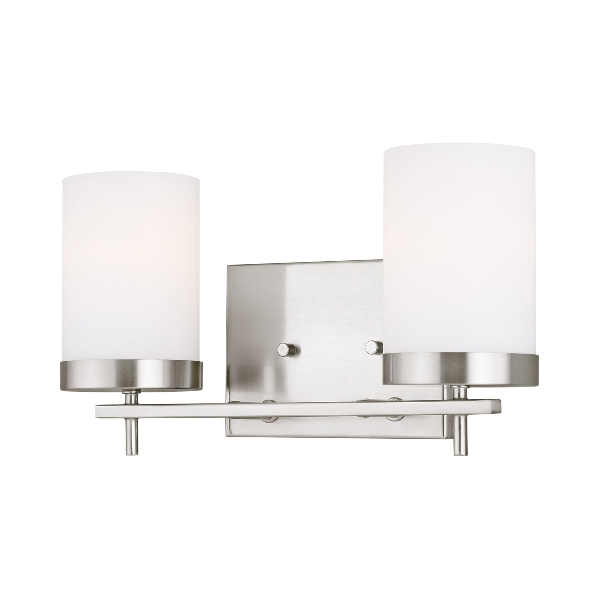 Zire Bath Wall Light in Brushed Nickel (2-Light).