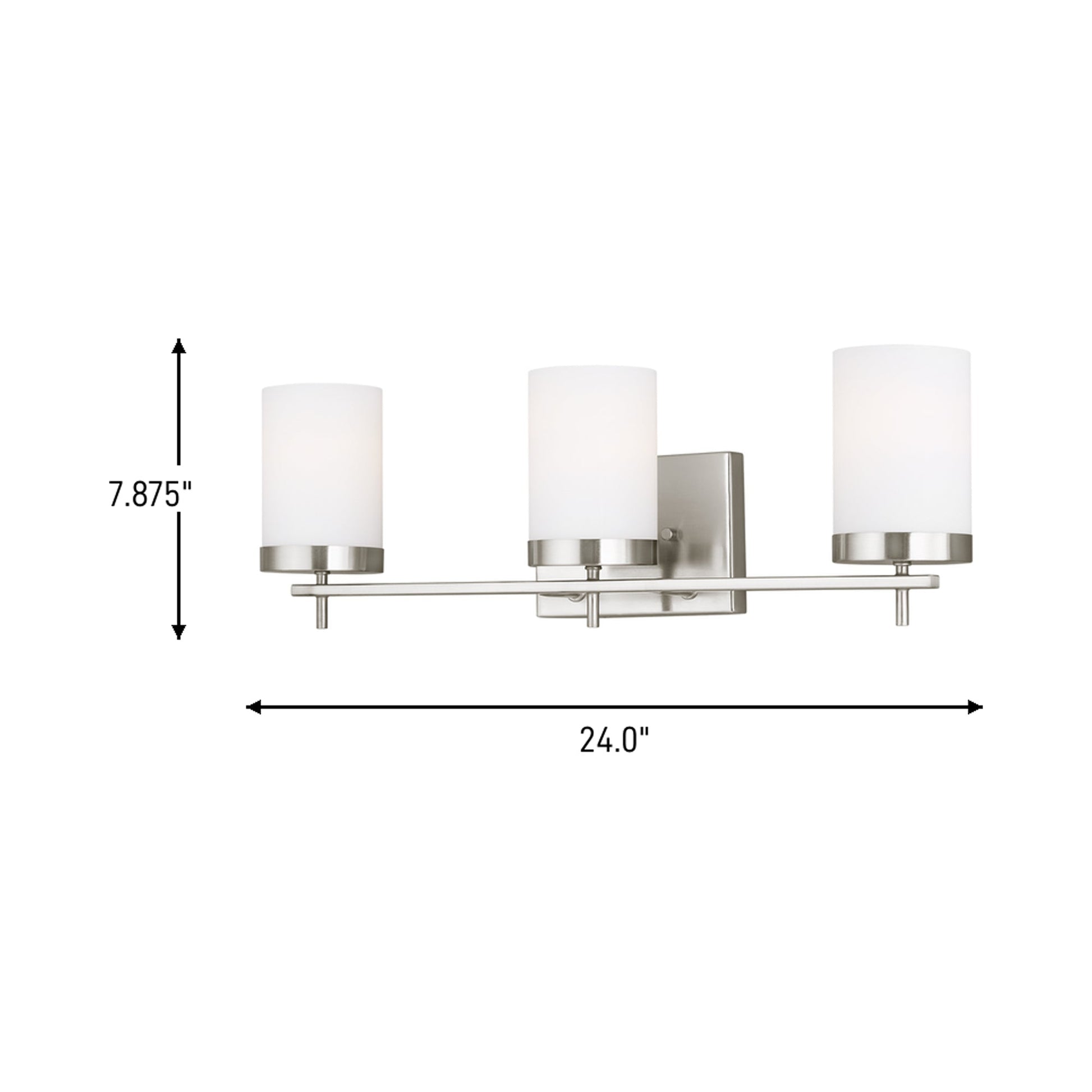 Zire Bath Wall Light - line drawing.