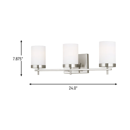 Zire Bath Wall Light - line drawing.