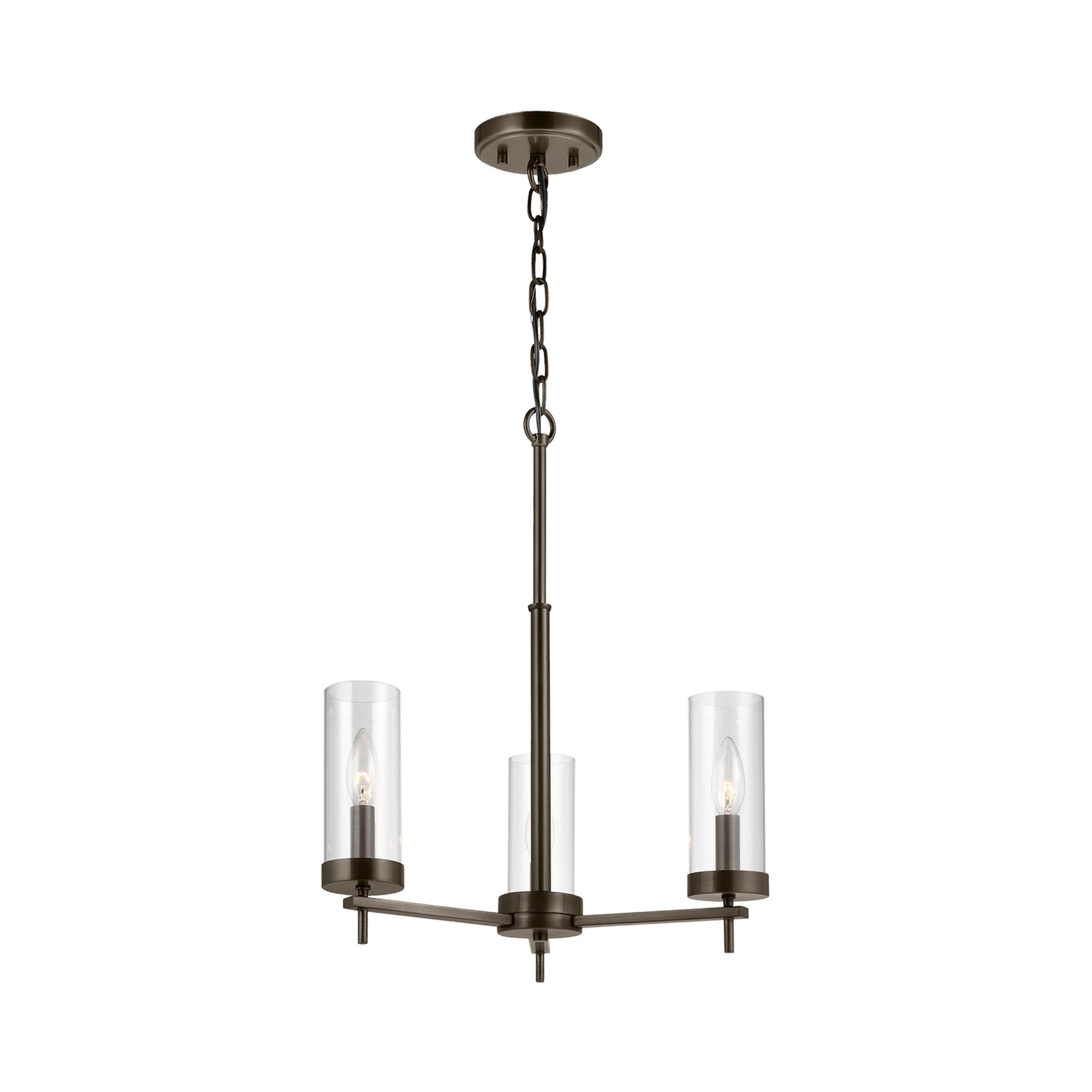 Zire Chandelier in Brushed Oil Rubbed Bronze (3-Light).