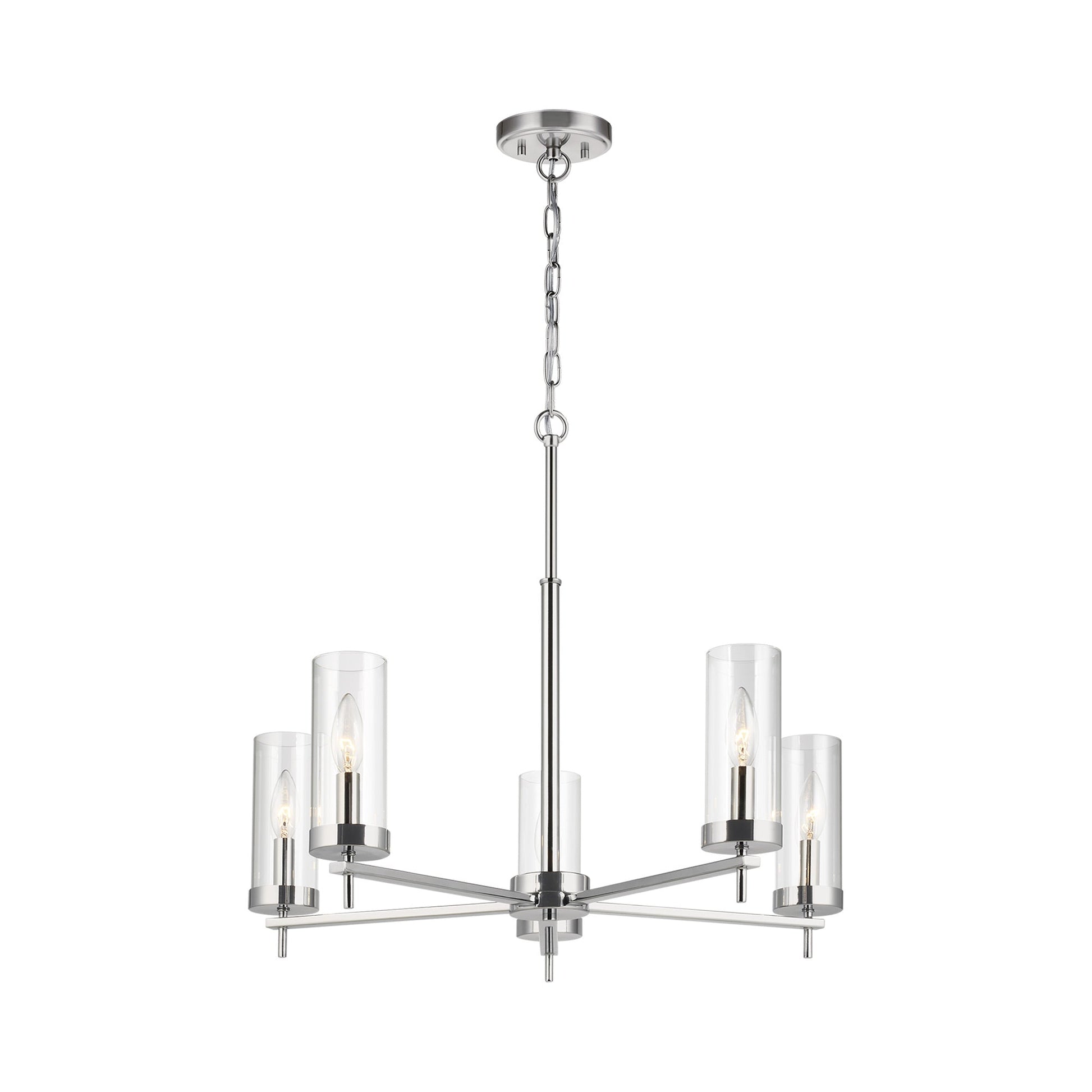 Zire Chandelier in Chrome (5-Light).