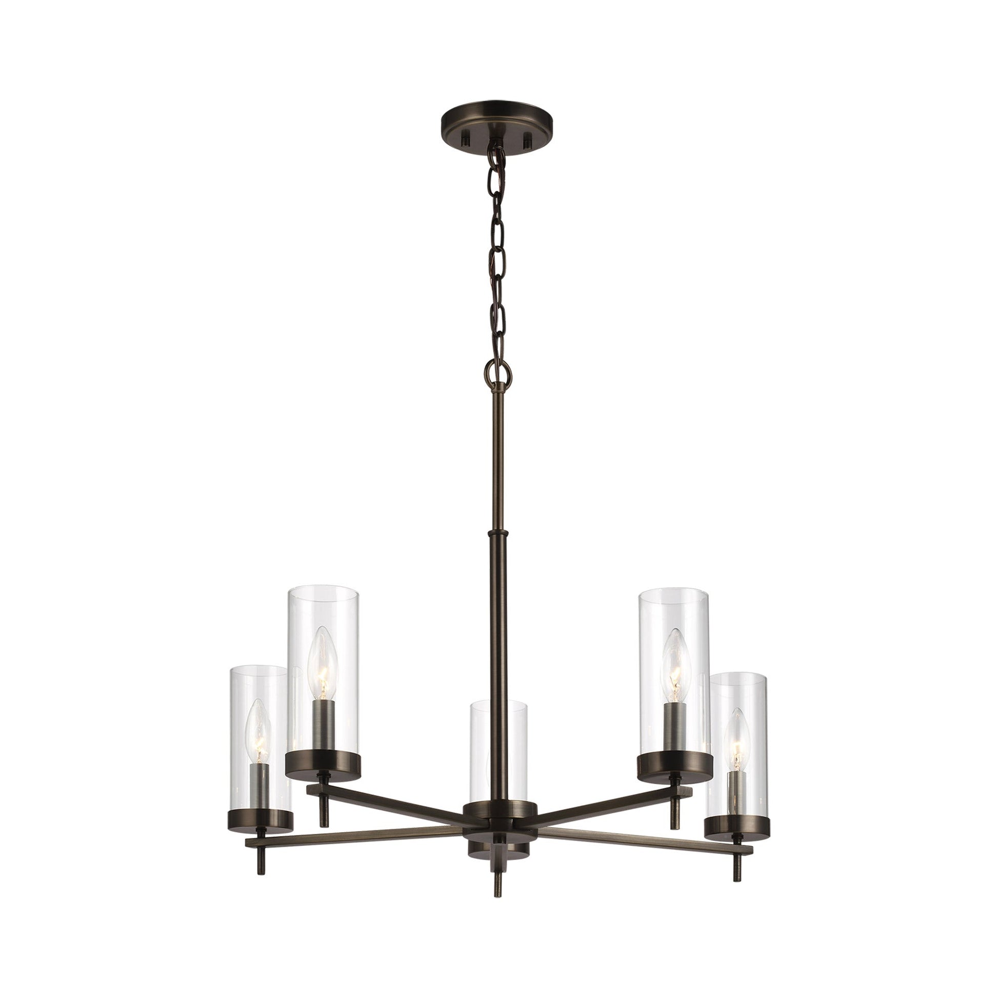 Zire Chandelier in Brushed Oil Rubbed Bronze (5-Light).