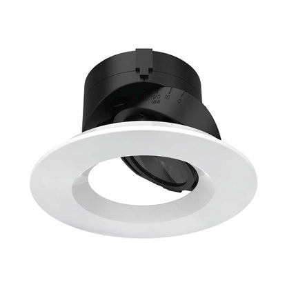 Aether 2 Inch Adjustable Round LED Recessed Trim in White.