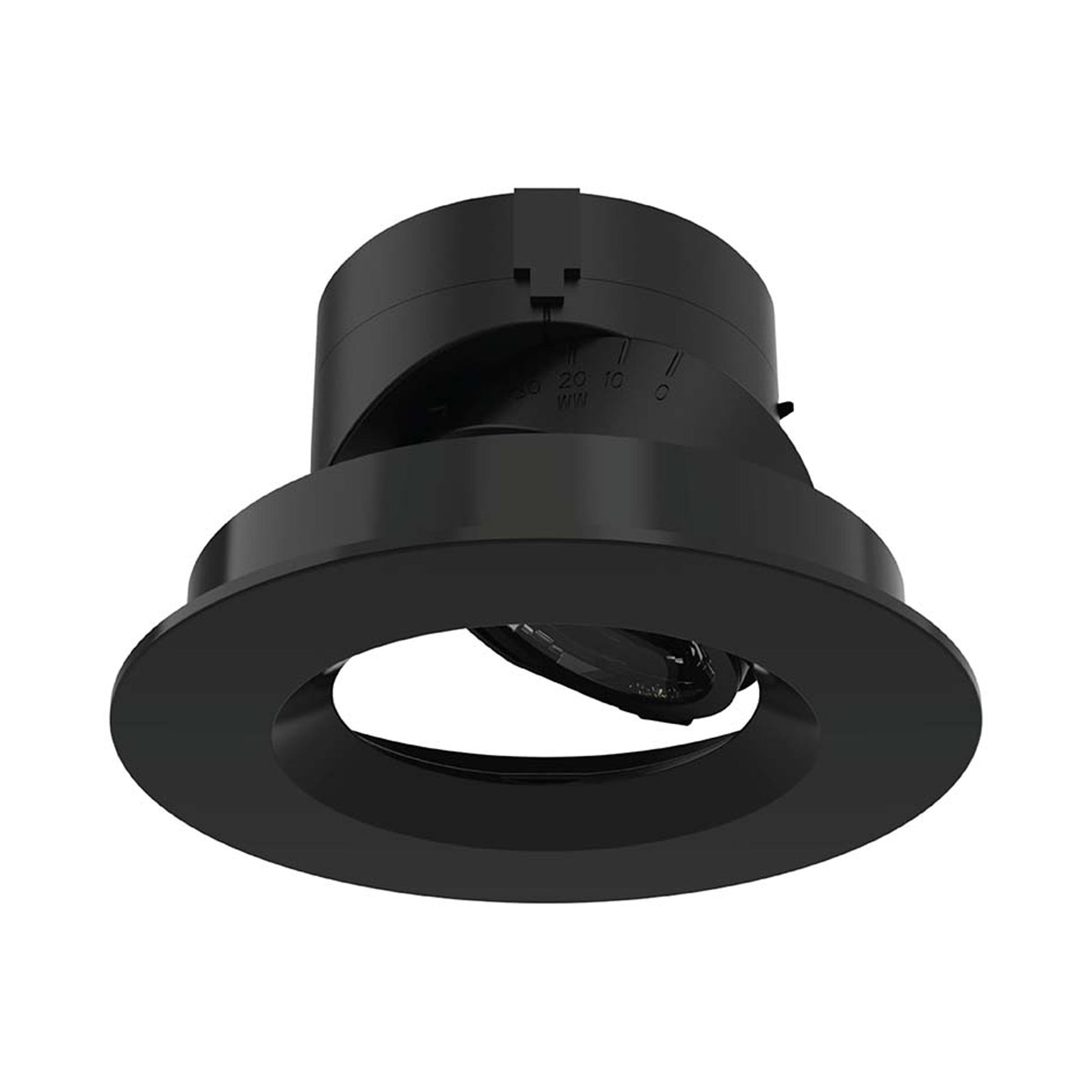 Aether 2 Inch Adjustable Round LED Recessed Trim in Black.