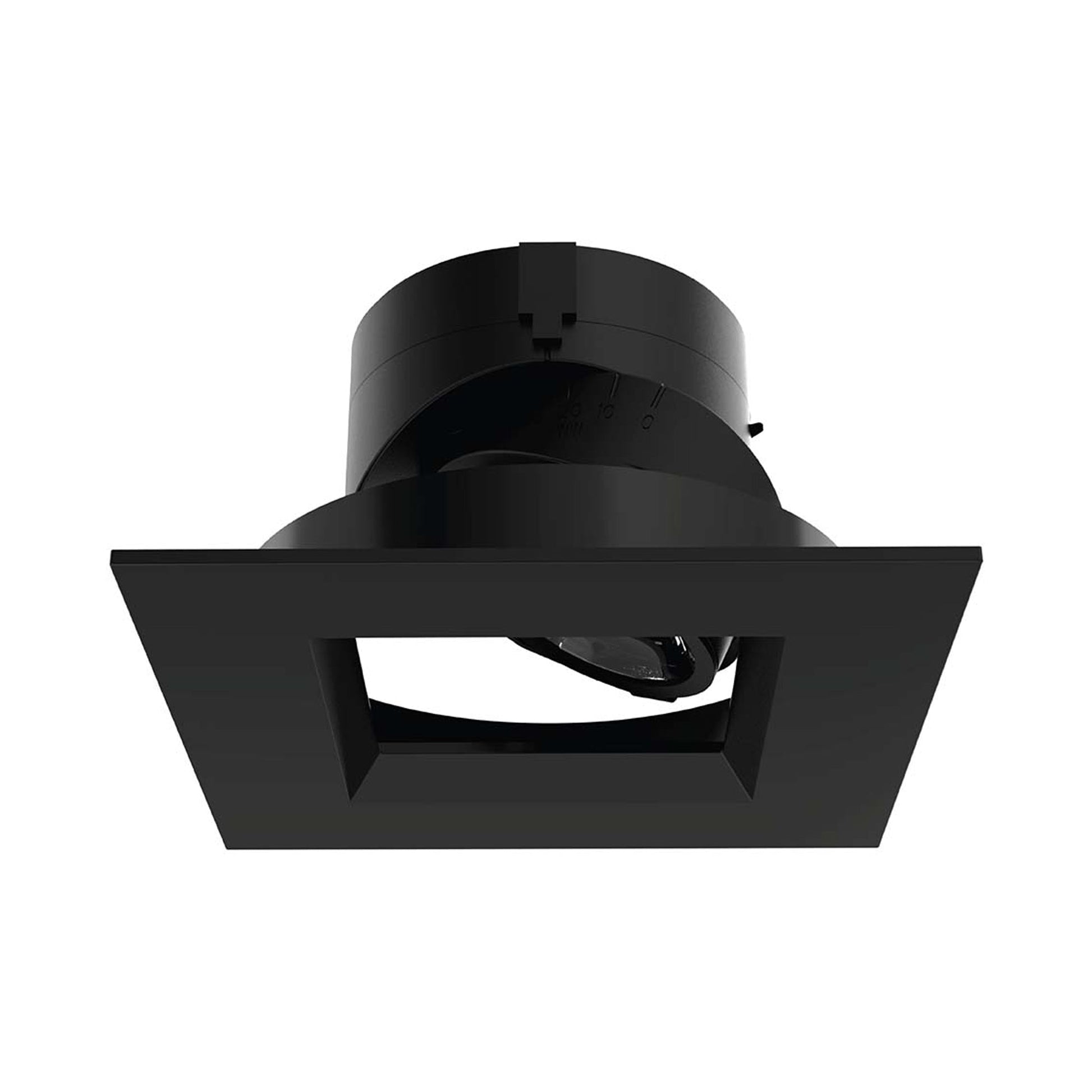 Aether 2 Inch Adjustable Square LED Recessed Trim in Black.