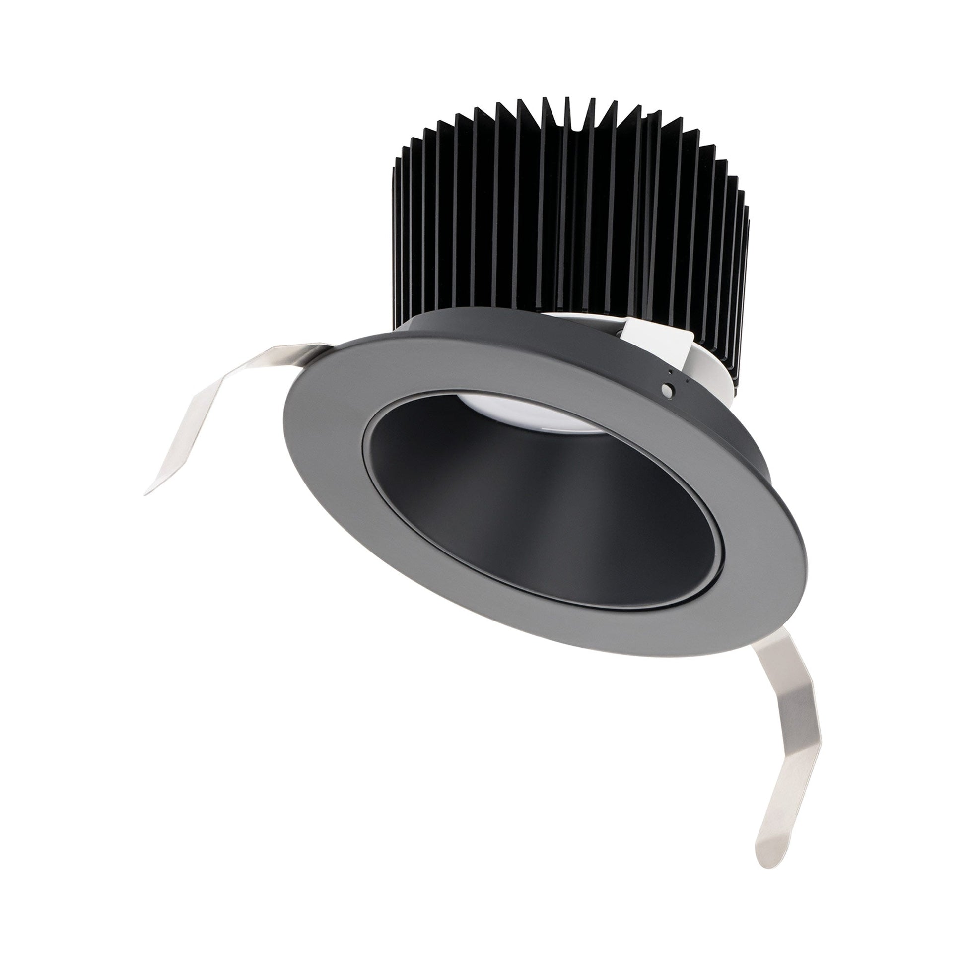 Aether 3.5 Inch Wall Wash Round LED Recessed Trim in Black.