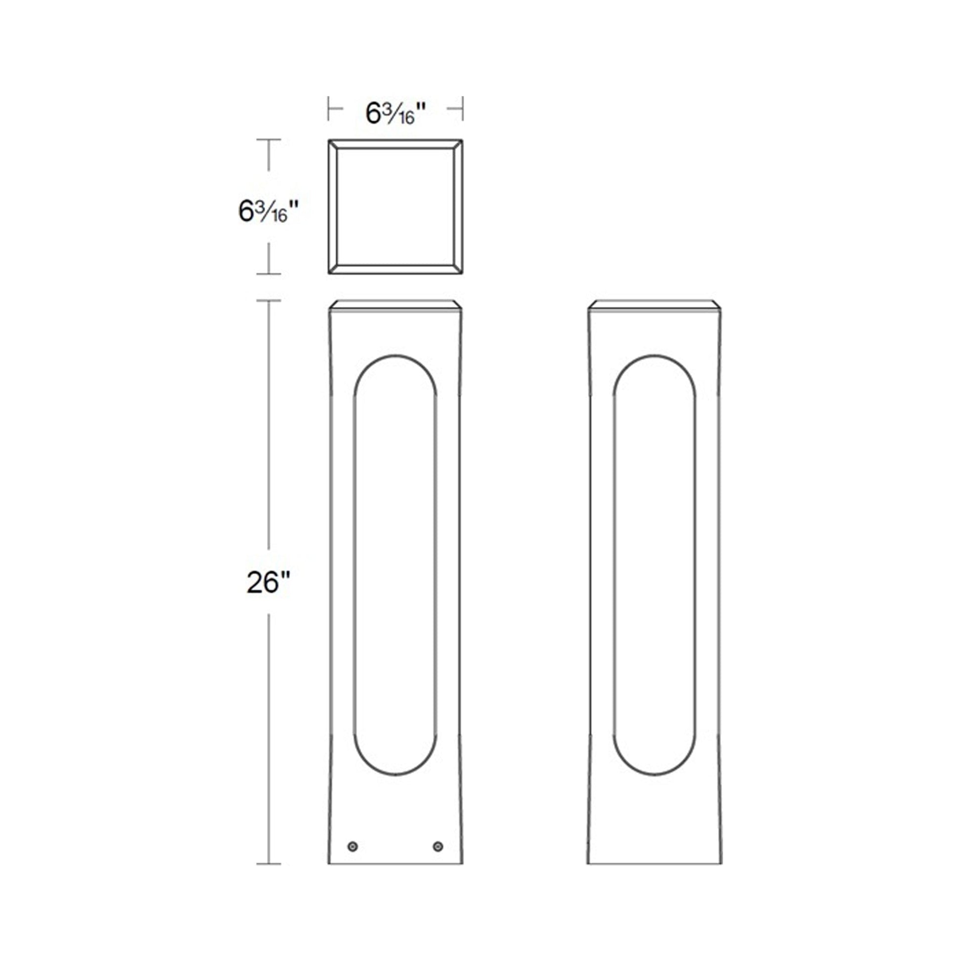 Altar Outdoor LED Path Light - line drawing.