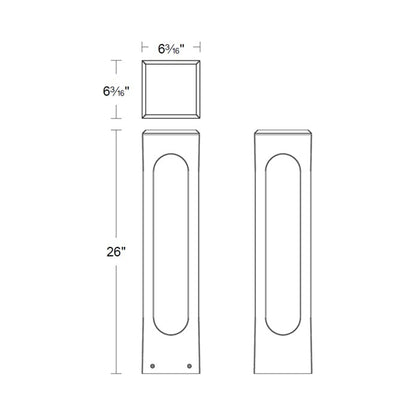 Altar Outdoor LED Path Light - line drawing.