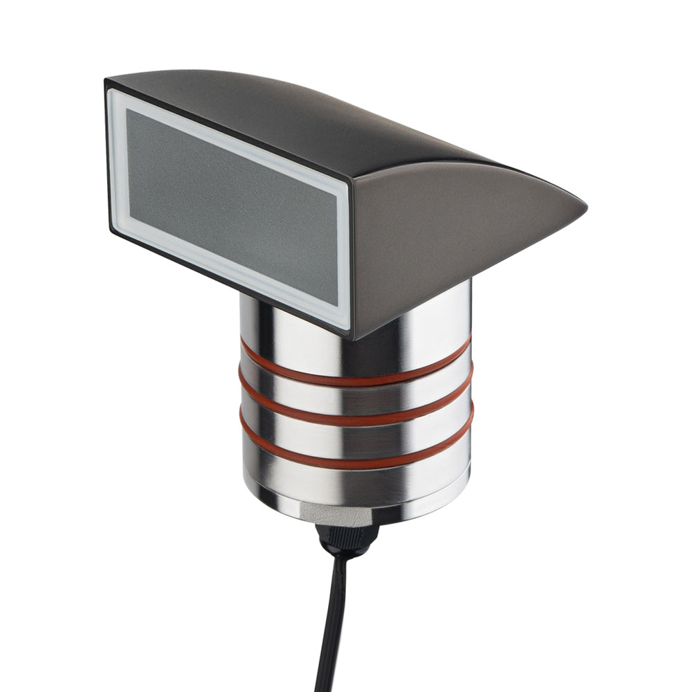 Colorscaping Hood Outdoor LED Step Light in Bronze Stainless Steel.