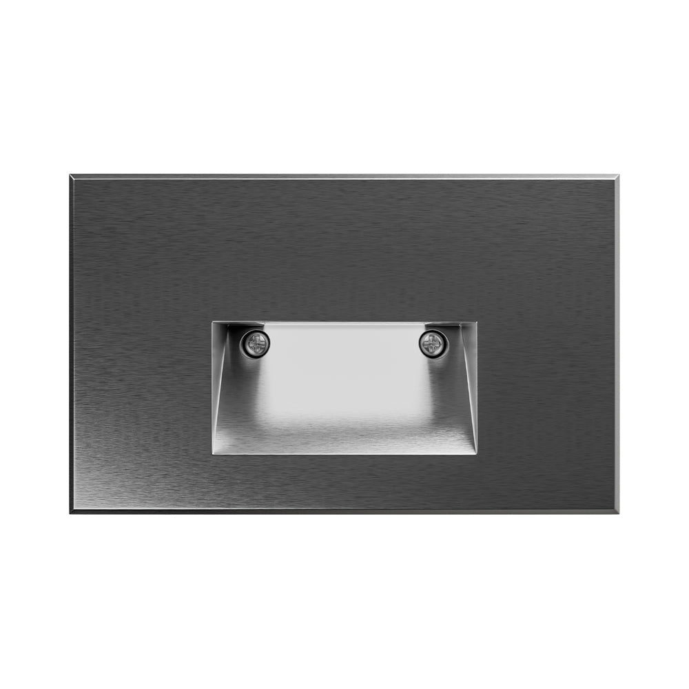 Colorscaping Horizontal Outdoor LED Step Light in Stainless Steel.