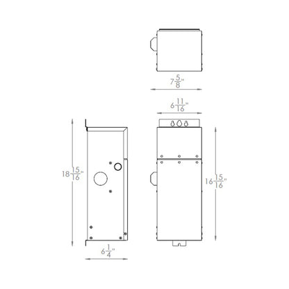 Colorscaping Landscape Multi-Tap Magnetic Transformer - line drawing.