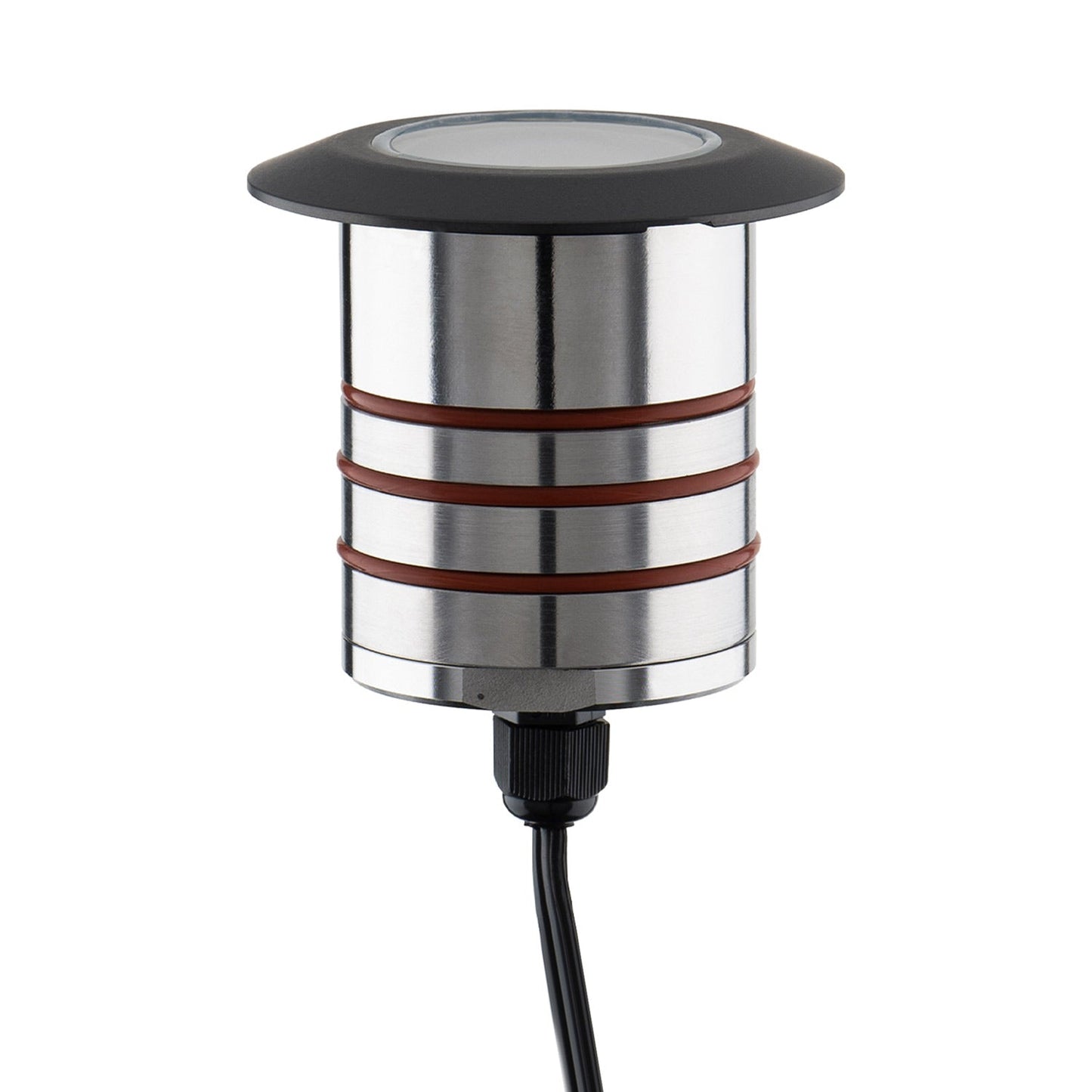 Colorscaping Round Outdoor LED Step Light in Bronze Stainless Steel.