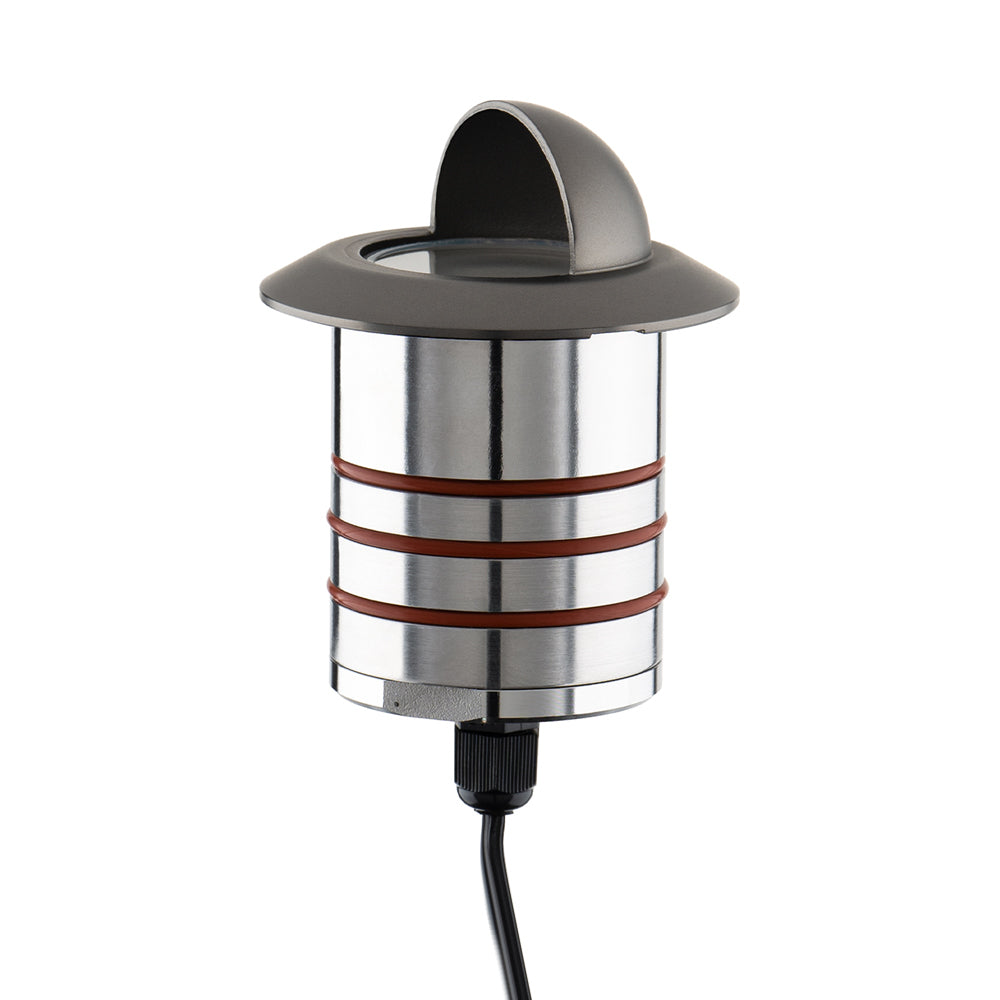 Colorscaping Scoop Outdoor LED Step Light in Bronze Stainless Steel.