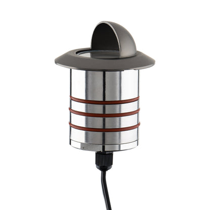 Colorscaping Scoop Outdoor LED Step Light in Bronze Stainless Steel.