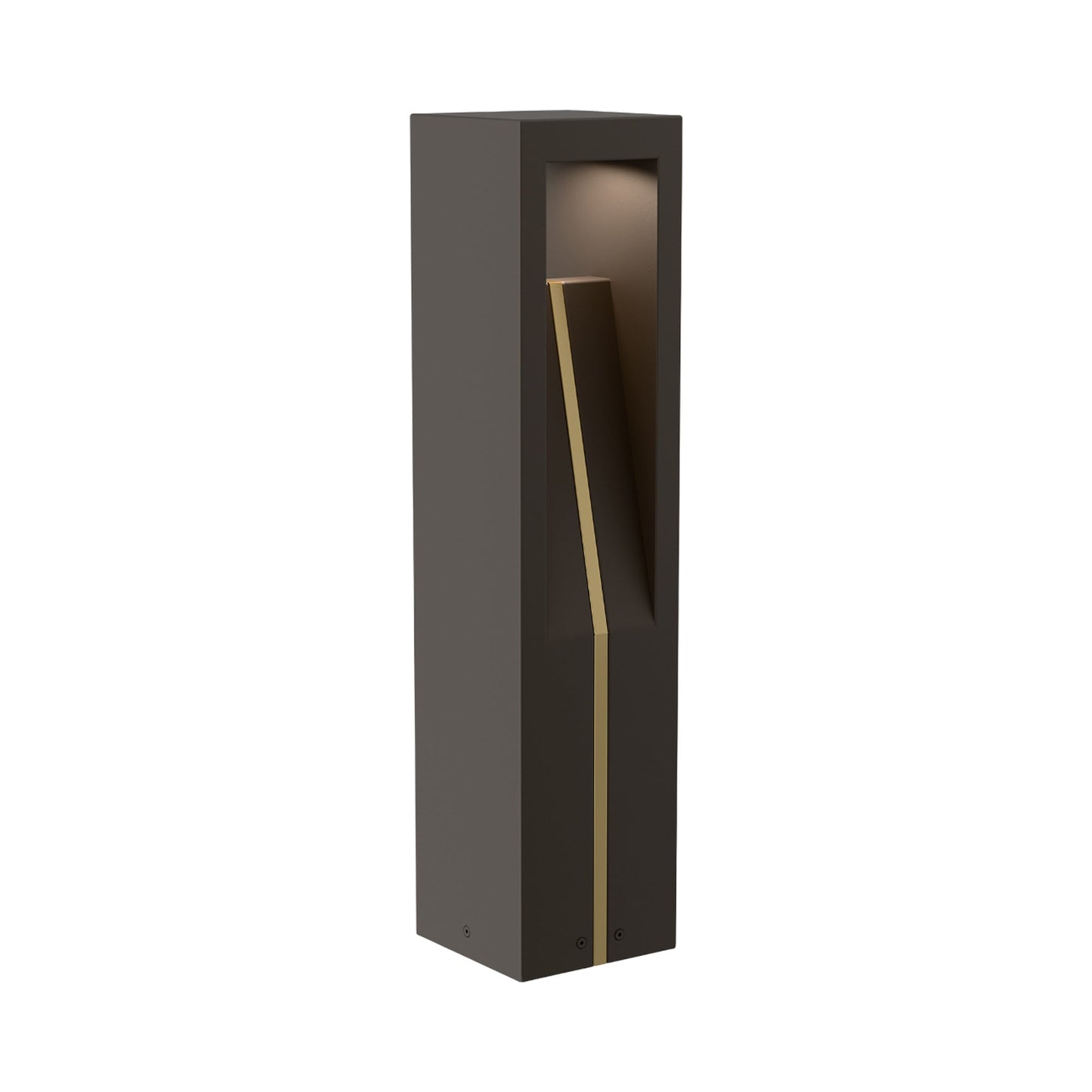 Cubical Outdoor LED Path Light in Bronze on Aluminum.
