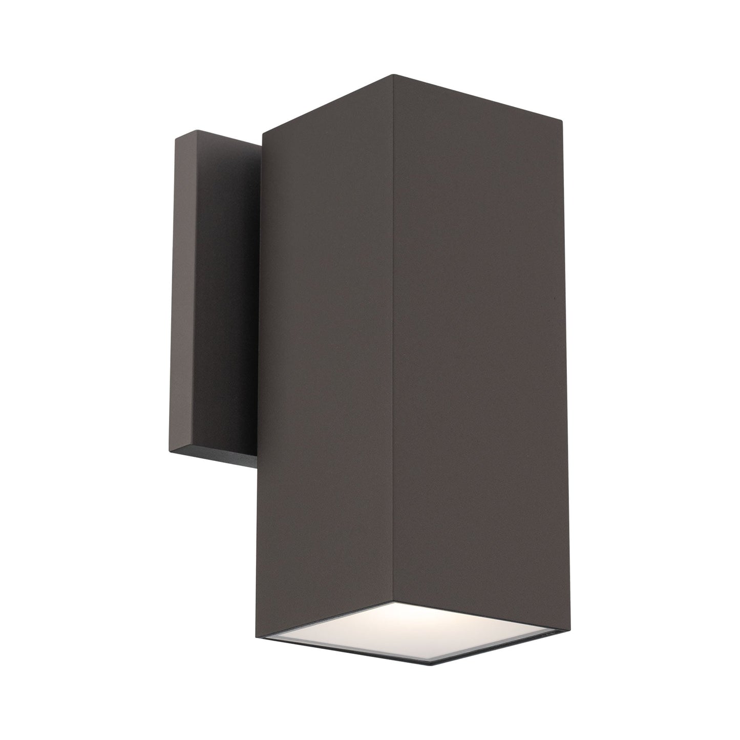 Cubix Outdoor LED Wall Light in Bronze (One Direction).
