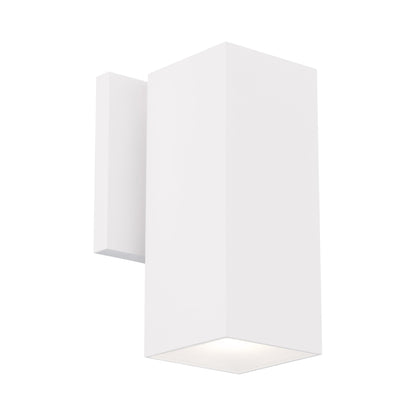 Cubix Outdoor LED Wall Light in White (One Direction).
