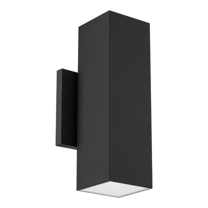 Cubix Outdoor LED Wall Light in Black (Up & Down Light).