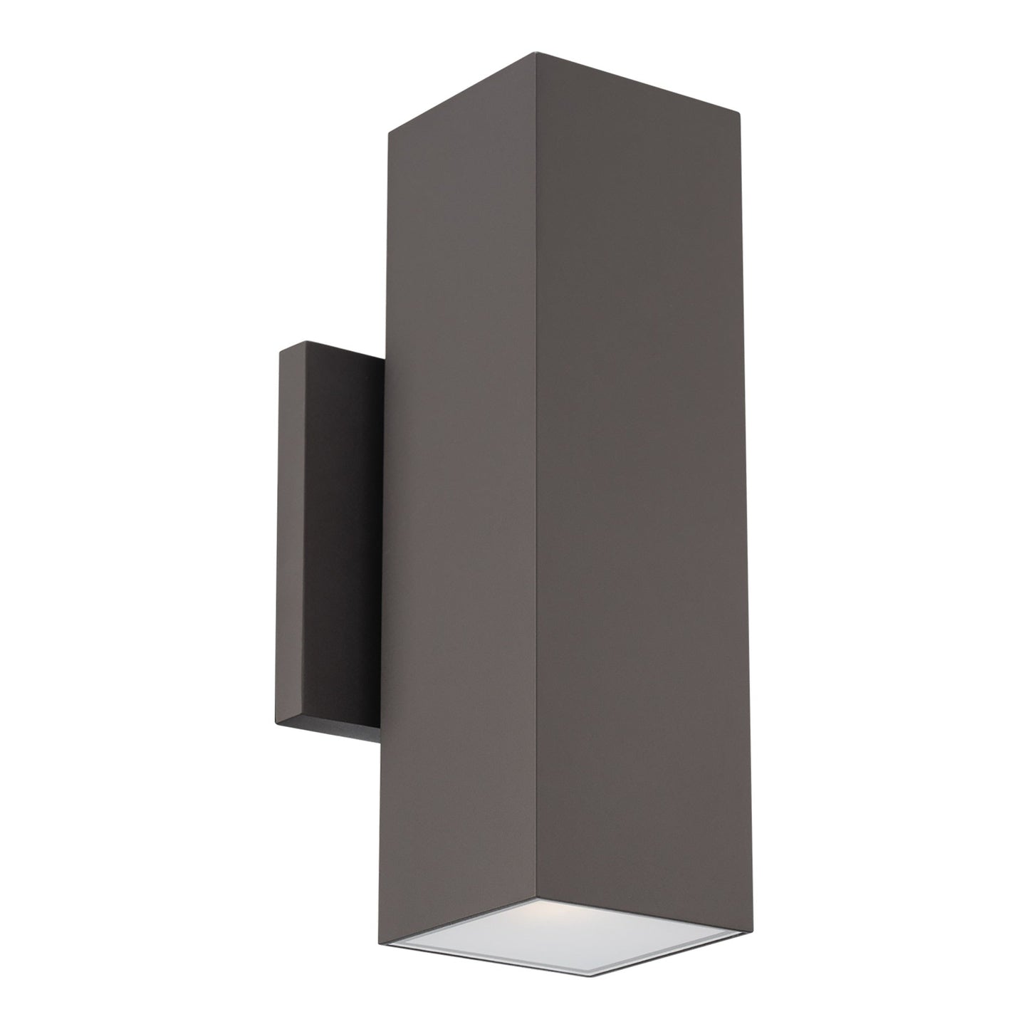 Cubix Outdoor LED Wall Light in Bronze (Up & Down Light).