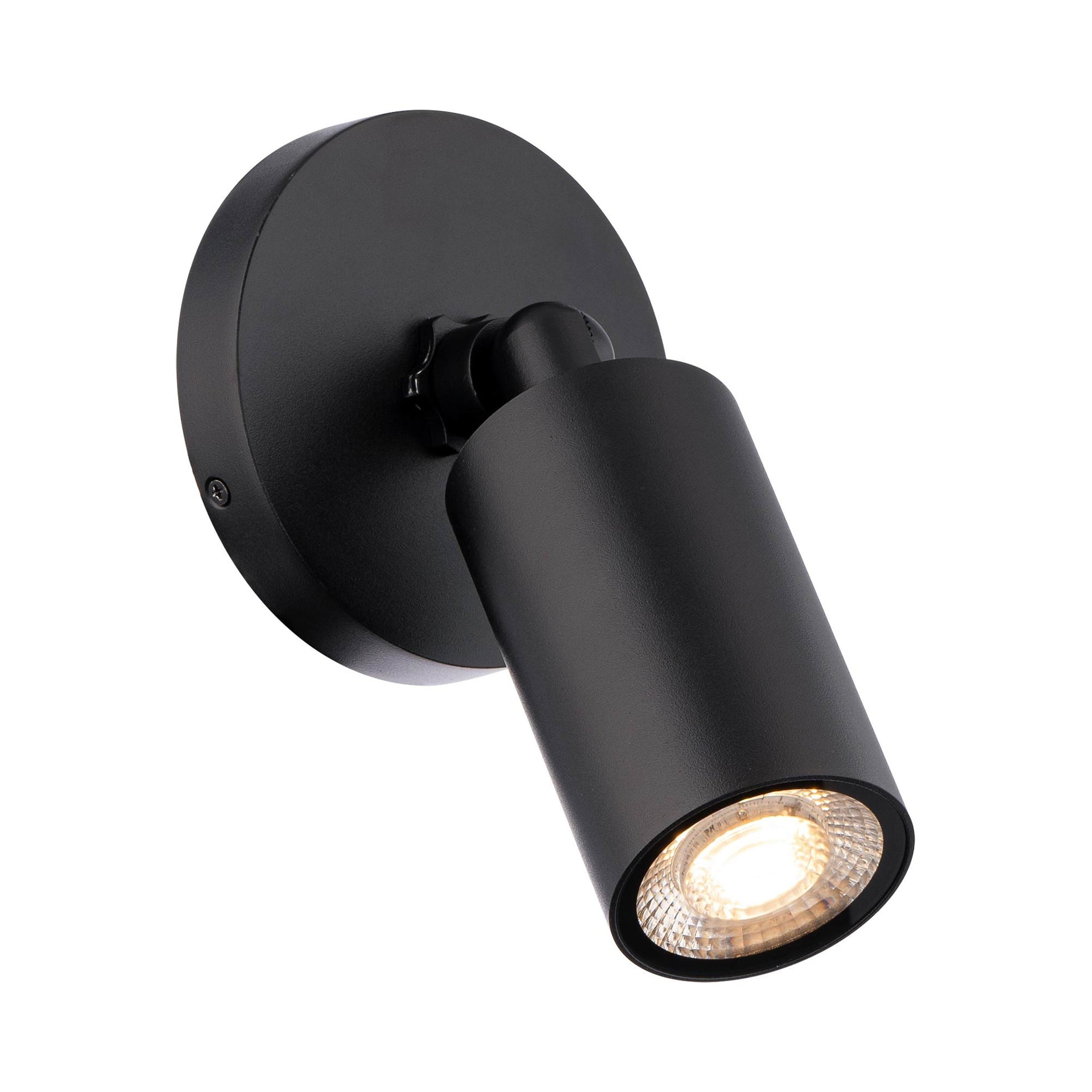 Black Adjustable Cylinder LED Wall Sconce