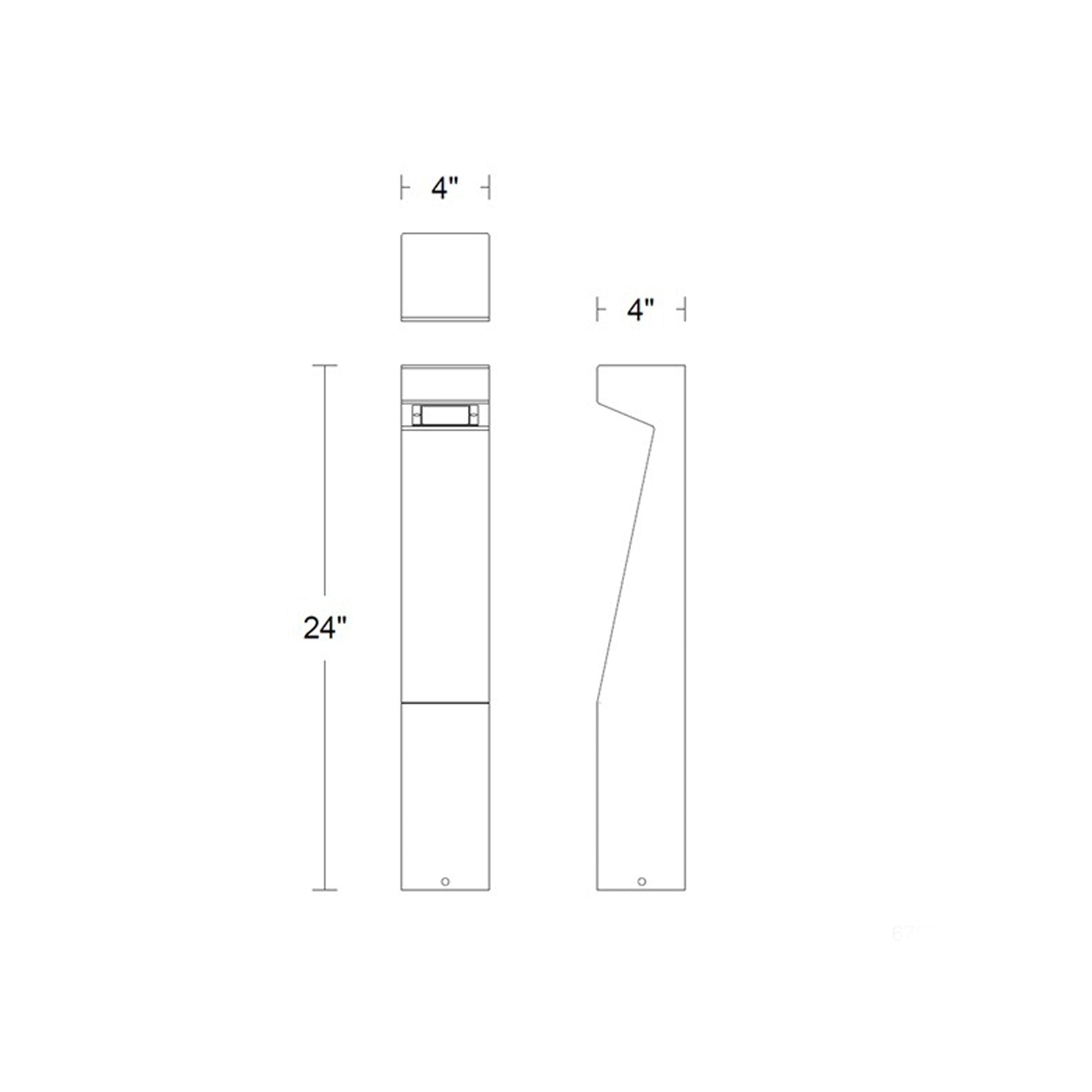 Even Outdoor LED Path Light - line drawing.