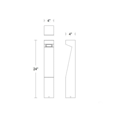 Even Outdoor LED Path Light - line drawing.