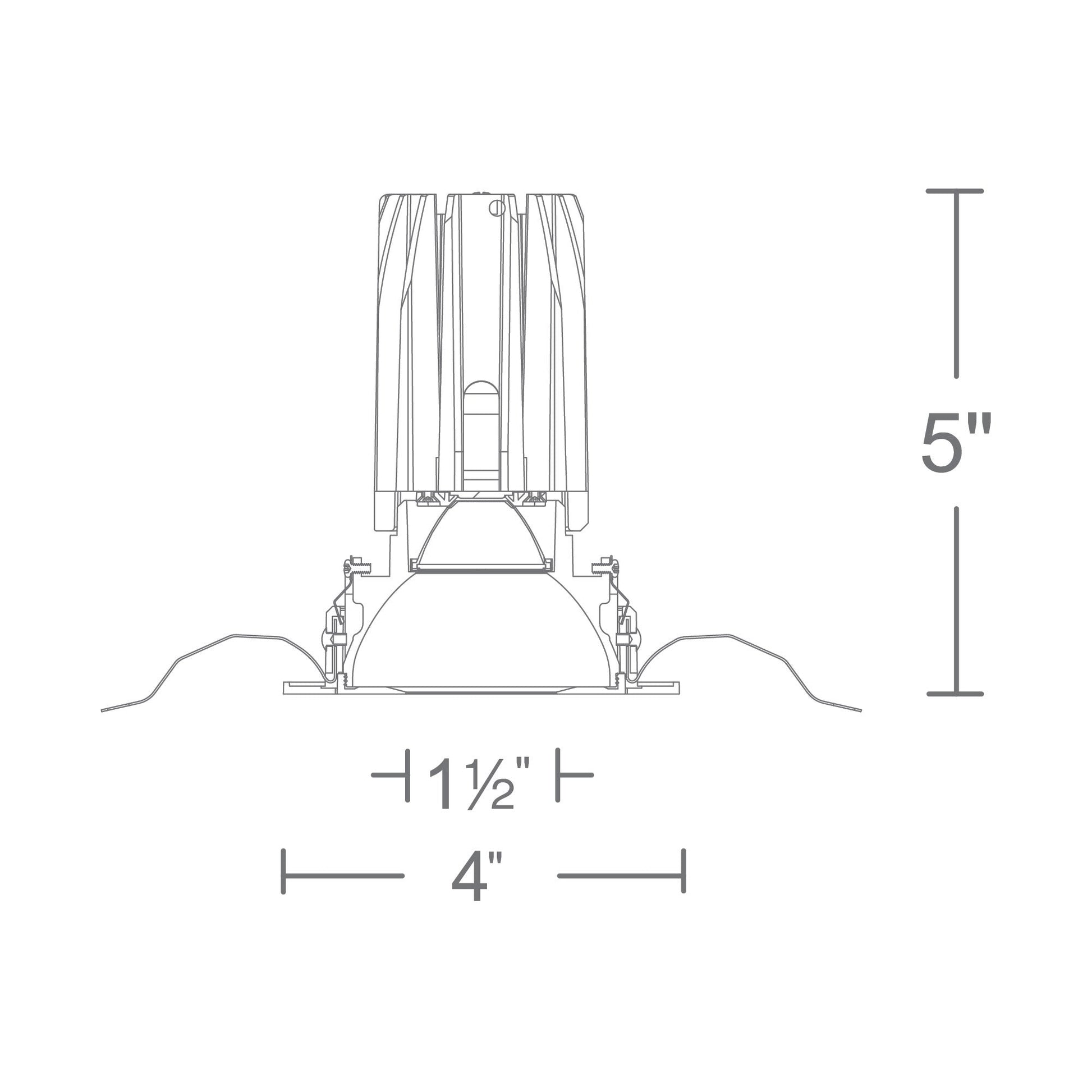 FQ 2-Inch Round Pinhole LED Recessed Light - line drawing.