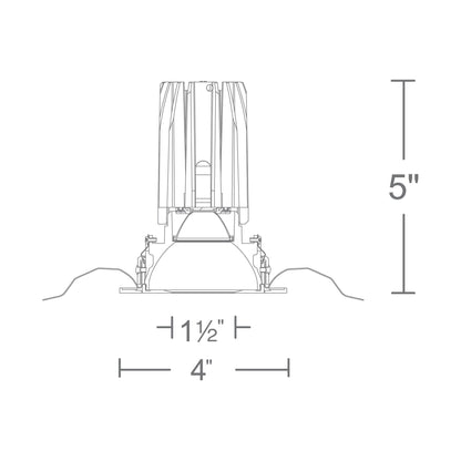 FQ 2-Inch Round Pinhole LED Recessed Light - line drawing.