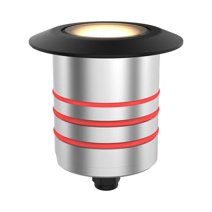 Indicator Round Outdoor LED Inground Light in Black (2.69-Inch).
