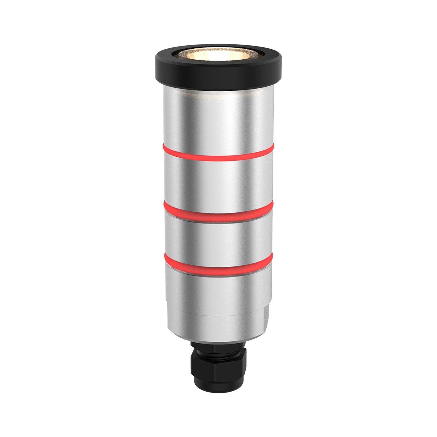 Indicator Round Slim Outdoor LED Inground Light in Black (1.06-Inch).