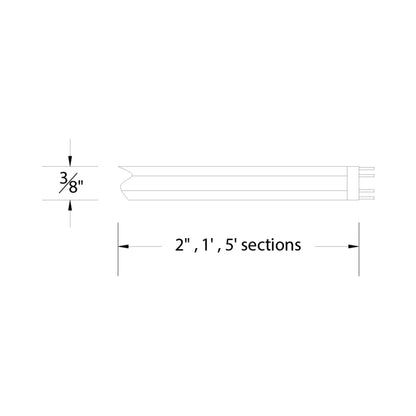 InvisiLED Lite+ 24V LED Tape Light System - line drawing.