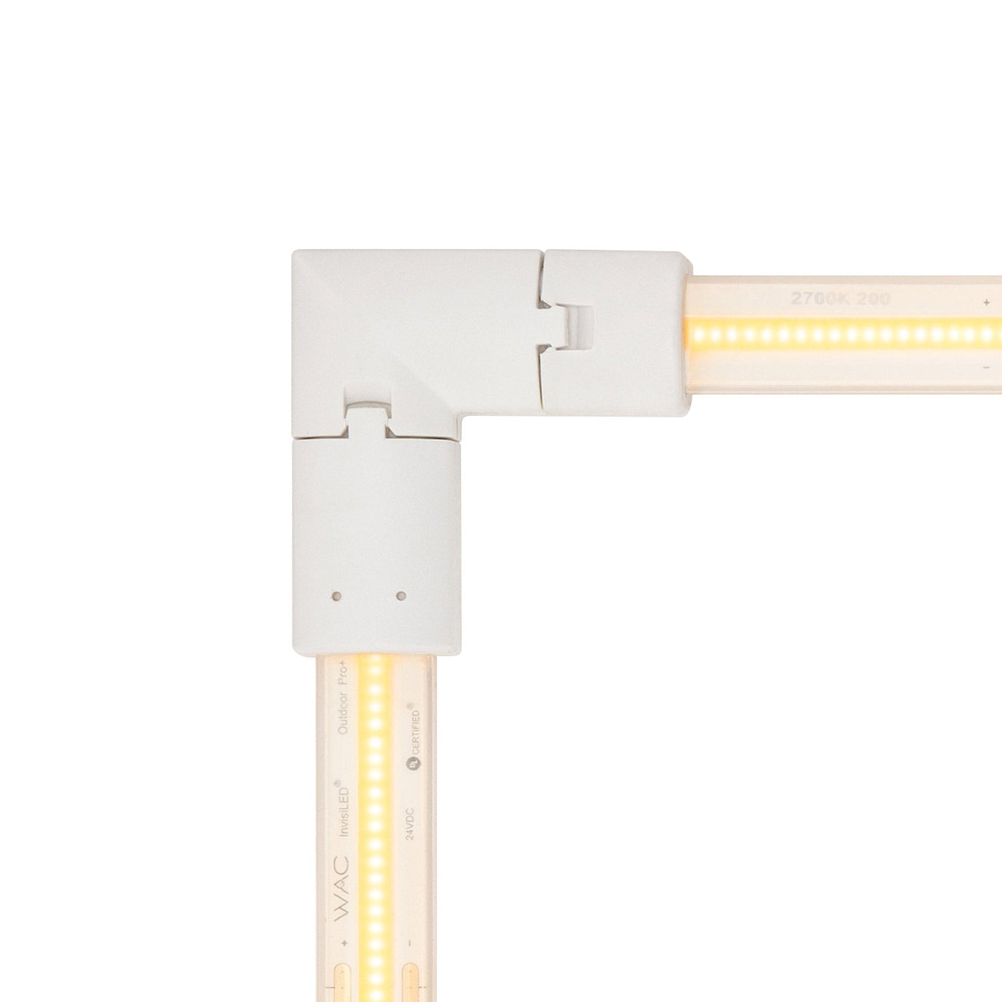 InvisiLED Outdoor Pro+ RGBWW 12V Landscape L and J Connector in Detail.