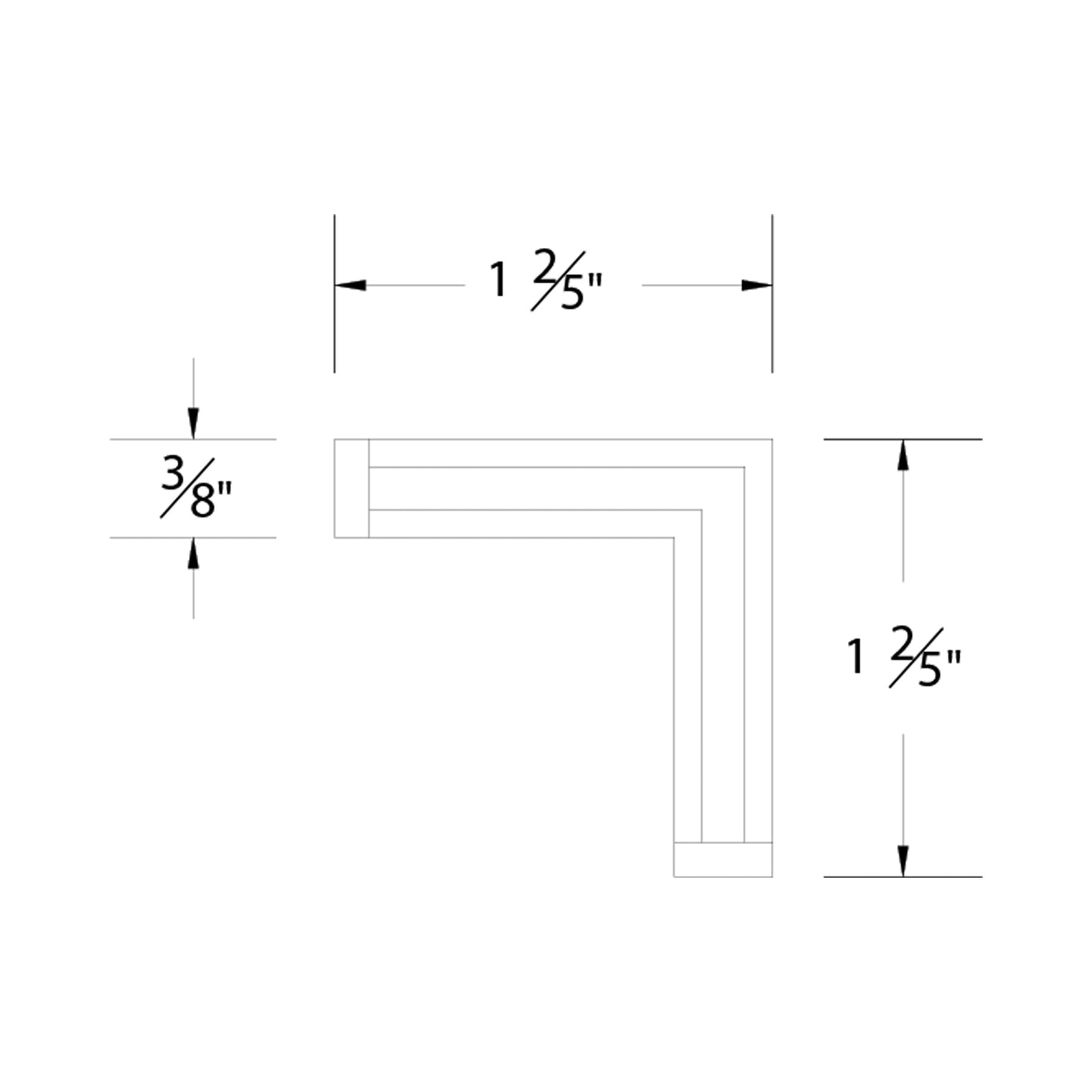 InvisiLED Pro2+ 24V L LED Tape Light System - line drawing.