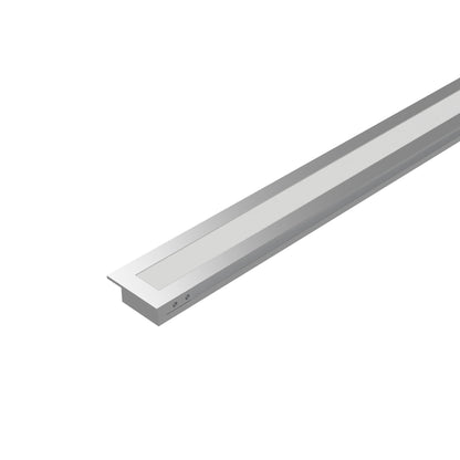 InvisiLED Recessed Mounted Trim Channel in Aluminum.