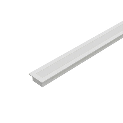 InvisiLED Recessed Mounted Trim Channel in White.