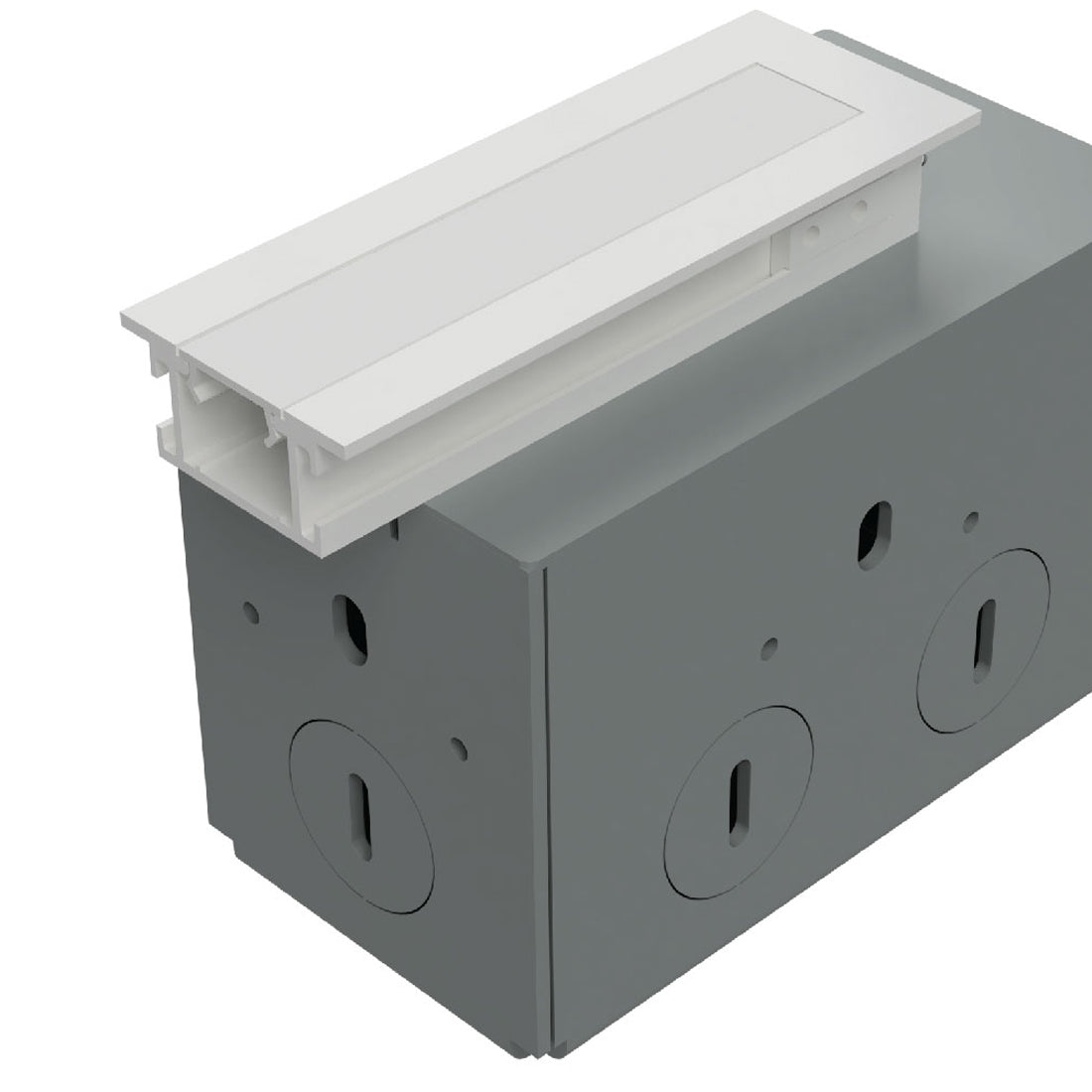 InvisiLED Recessed Mounted Trim Channel Wiring Box in Detail.