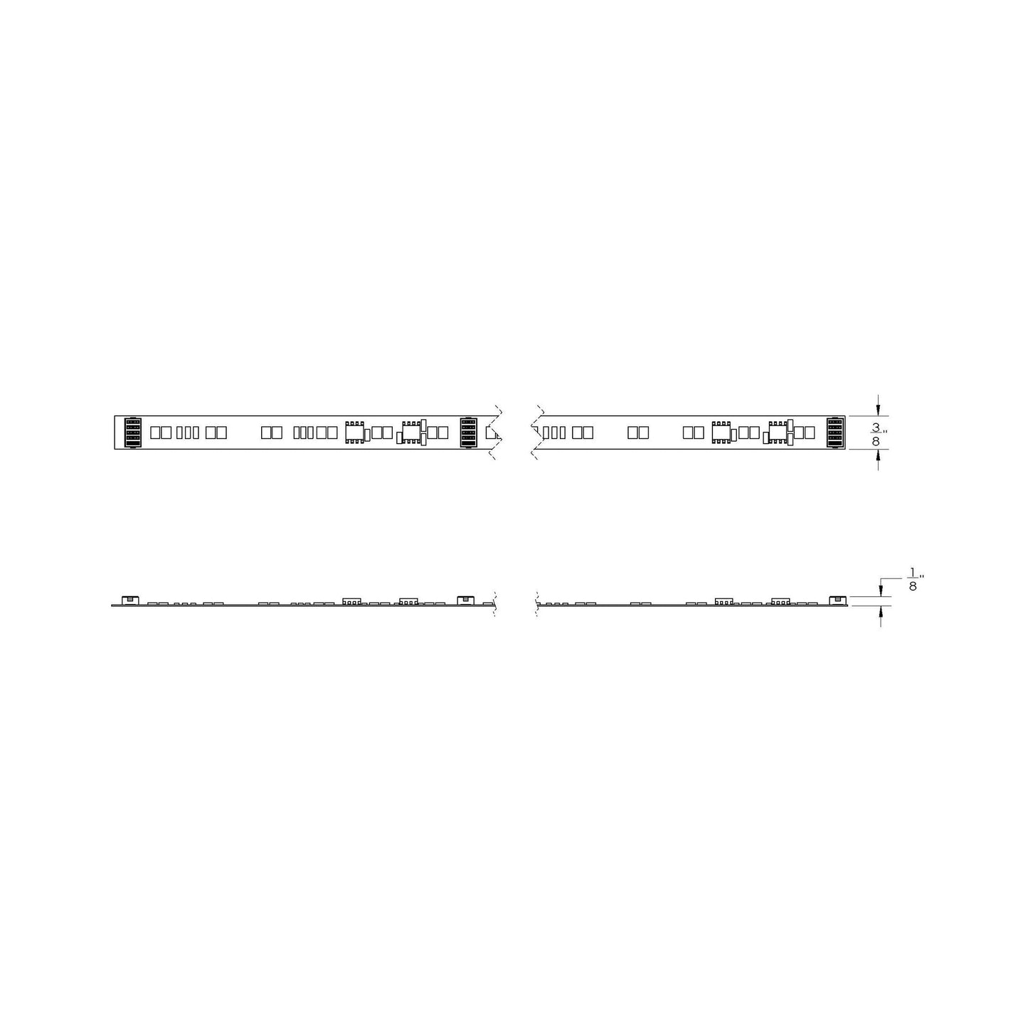 InvisiLED RGBWW Tape Light - line drawing.