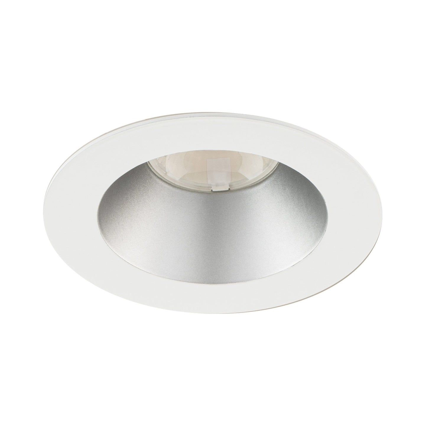 Ocular 3.0 Round Downlight LED Recessed Trim in Haze/White (Die-cast aluminum/55-Degree/Selectable CCT/90CRI).