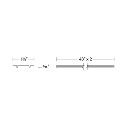 WAC Lighting Outdoor Track Cover - line drawing.