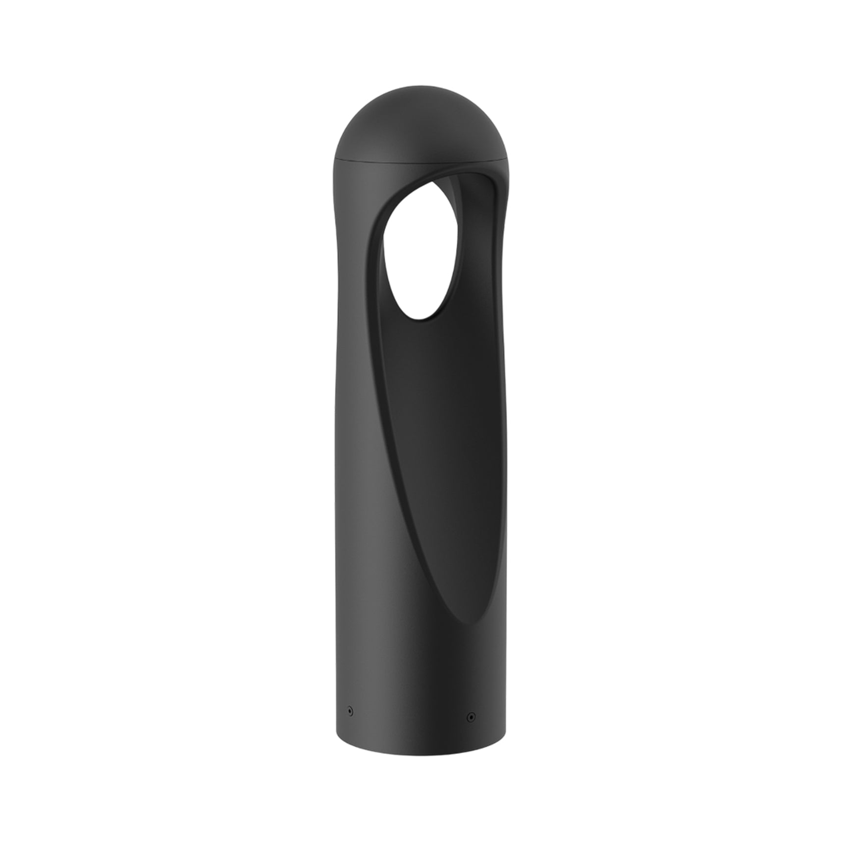 Passage Outdoor LED Path Light in Black on Aluminum.