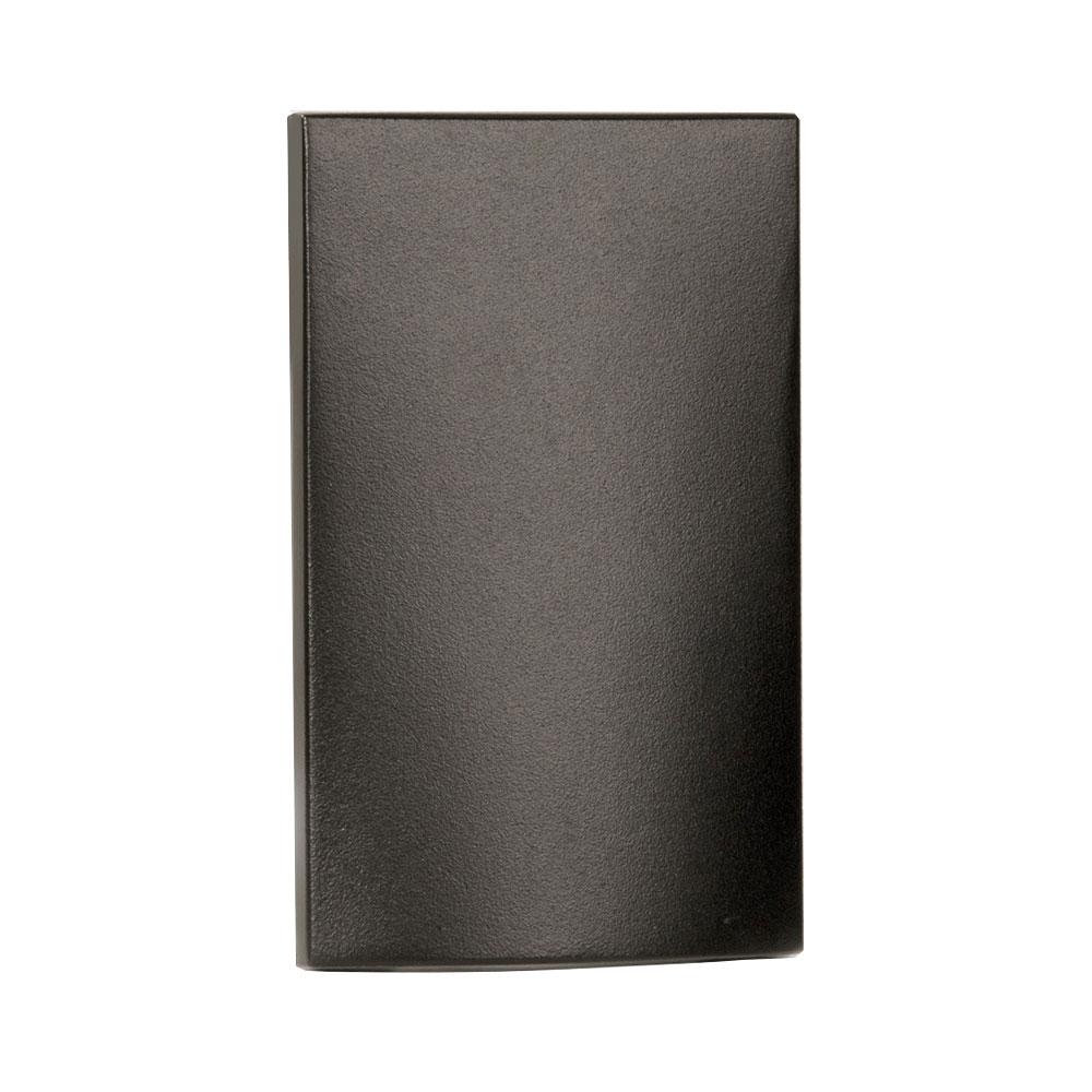 Rectangle Vertical LED Step / Wall Light in Bronze on Aluminum.