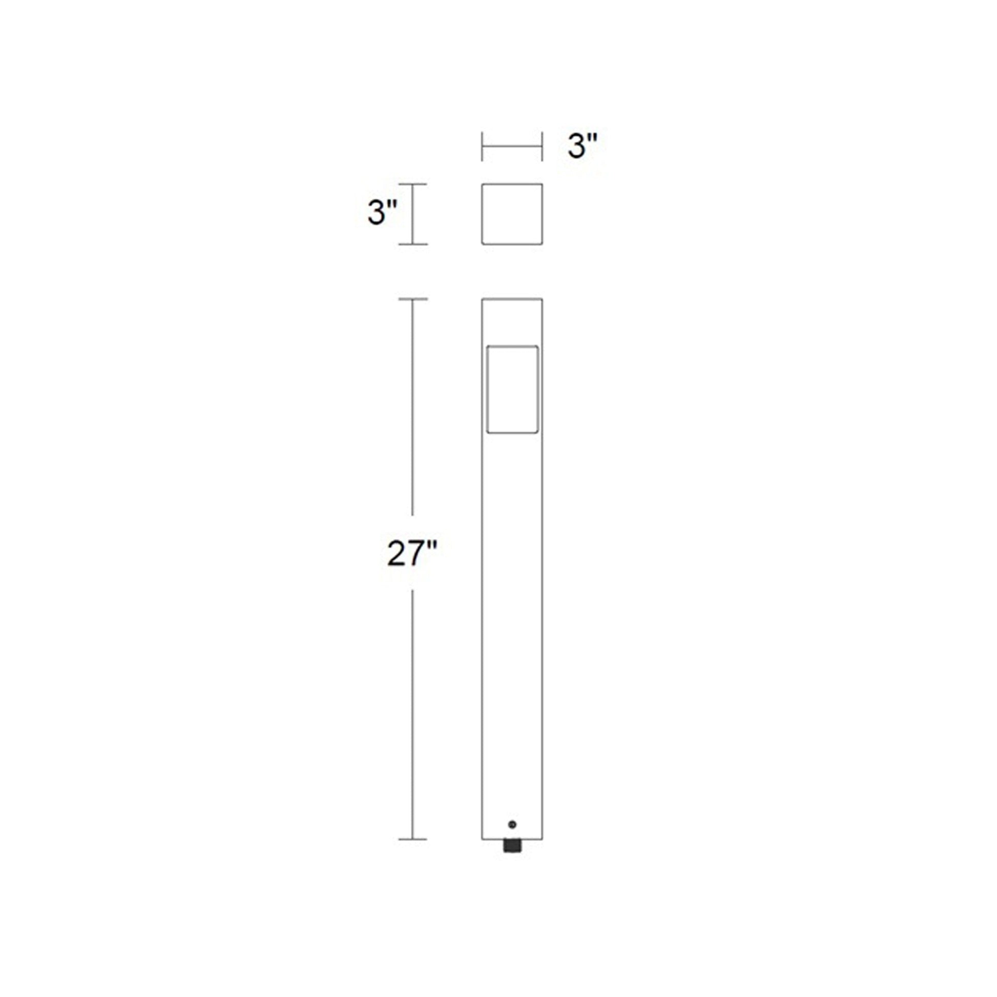 Standup Outdoor LED Path Light - line drawing.
