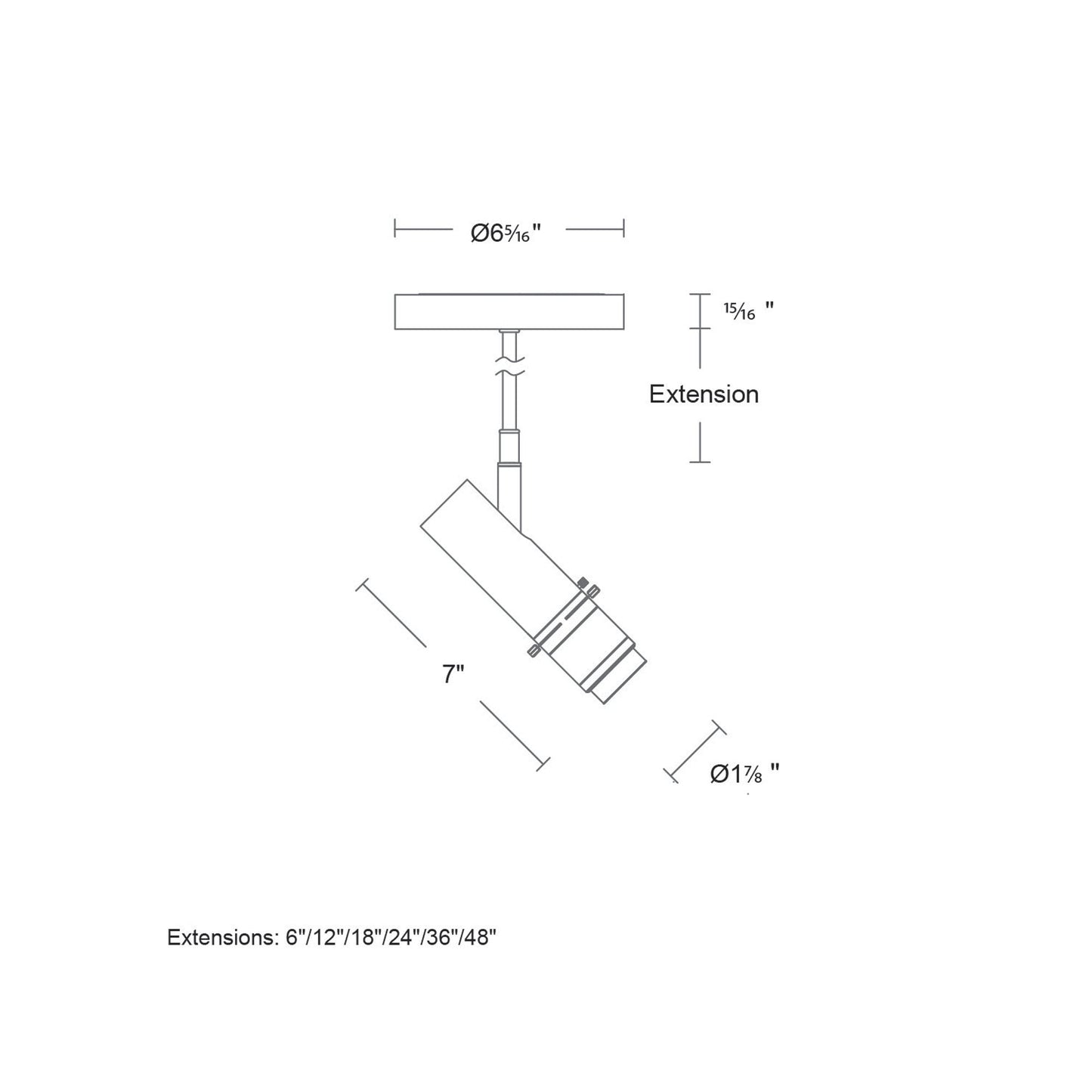 Stealth Framing Projector Fixed Wide Beam LED Spot Light - line drawing.